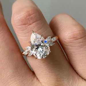 Excellent Quality Luxury 10K Gold Moissanite <b>Diamond</b> <b>Ring</b> for Engagement or Anniversary Available at Affordable Price - Product Image 6