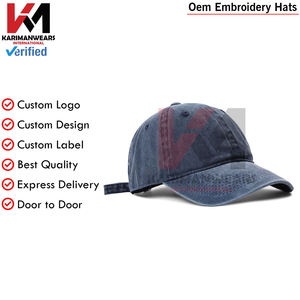 Venta al por mayor 100% gorras de béisbol de algodón para hombres sombreros de papá personalizables moda gorras deportivas en blanco con logotipo bordado - Product Image 2