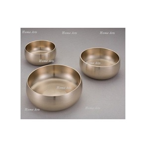 Juego de 2 tazones decorativos de latón pulido de diferentes tamaños, diseño clásico, forma redonda, para servir alimentos, frutas, decoración del hogar - Product Image 5
