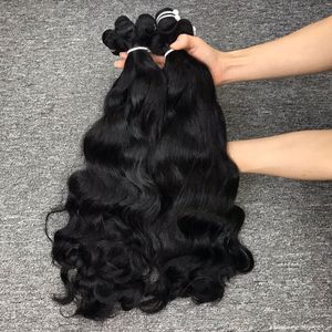 Vente en gros d'extensions de cheveux Remy vietnamiens vierges 100% meilleure qualité machine ondulée naturelle Double trame pour femmes noires cheveux bruts - Product Image 4
