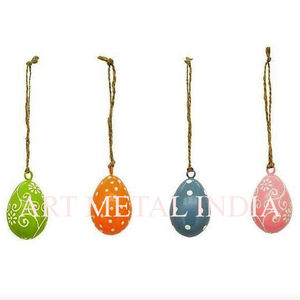 Pendentif suspendu en métal coeur de haute qualité ornement d'arbre de noël pour noël cadeau de pâques décor à la maison avec emballage de sac - Product Image 4