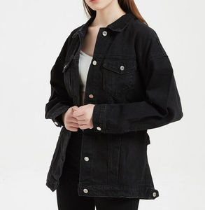 Manteau en jean long oversize tendance, lavage à la pierre premium, streetwear d'hiver pour hommes et femmes, vêtements d'extérieur décontractés de haute qualité - Product Image 2