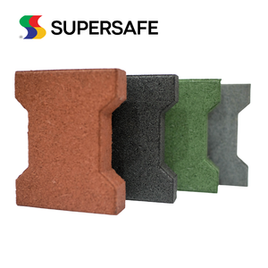 Wholesale Supersafe Rubber Paver Flooring Tile 15-50mm Thickness Anti-Slip Indoor Outdoor Easy Maintenance Colourful Appearance - Product Image 3