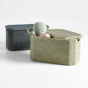 High Quality Eco-friendly Green Water Hyacinth <b>Basket</b> <b>with</b> <b>Lid</b>, Laundry <b>Basket</b>, Clothes <b>Basket</b>, Pillow <b>Basket</b> for your home - Product Image 5