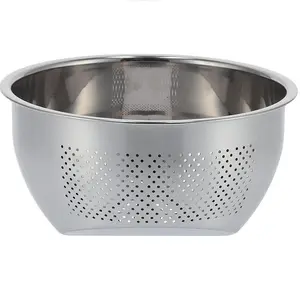 Hot tùy biến thép không gỉ colander với lưới nhà bếp Sản phẩm thiết bị bồn rửa Lọc giỏ gạo rau trái cây drainer