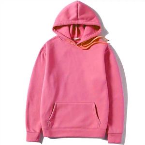 High Quality Men's Solid 100% Cotton Winter <b>Thermal</b> Pullover Hoodies Custom Logo Streetwear Wholesale - Product Image 2