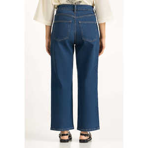 กางเกงยีนส์ทรงตรงเอวสูงแบบสกินนี่ลำลองผ้าเดนิมแบบคาร์โก้ ระบายอากาศได้ดี รุ่น WM-JNS-WS25-003 ไซส์ XL กางเกงขายาวพิมพ์ลาย - Product Image 4