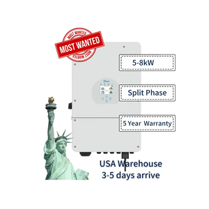 USA phiên bản ON-OFF lưới năng lượng mặt trời biến tần 120V/240V chia giai đoạn 5 6 7.6 8KW 8KW Max 5 năm bảo hành USA kho - Product Image 3