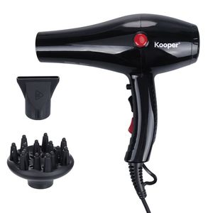 Asciugacapelli Professionale Ionico Kooper 2000 W con Concentratore e Diffusore, Elettrico Pieghevole in Plastica con Motore AC, Nero - Product Image 1
