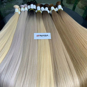 Cheveux humains longs et lisses de qualité supérieure, couleur claire, pour décoloration, coloration, tressage, fabrication de perruques - Product Image 1