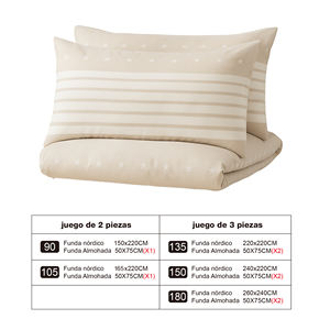 Juego de Funda Nórdica con Cierre y Funda de Almohada 100% Poliéster, Sólido y Sencillo, Suave y Transpirable para un Sueño Reparador en Casa - Product Image 4