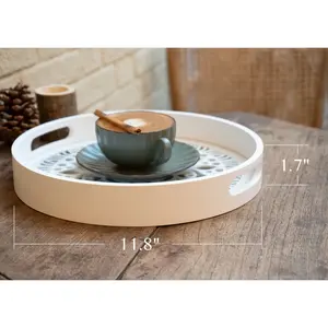 Plateau en métal laqué fait à la main pour les maisons modernes Plateau en métal avec clous Plateau en métal pour bijoux Fabriqué par Zahid Exports en Inde - Product Image 5