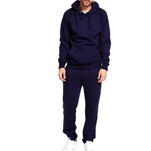 Ensemble de survêtement de sport pour homme en deux pièces sur mesure, coupe classique, à capuche, lourd, en coton et polyester, impression sérigraphique - Product Image 1