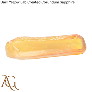 Bolas de corindón y zafiro sintético cultivado en laboratorio, de color amarillo oscuro, con corte lapidario simulado de fusión por llama. - Product Image 2