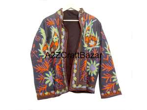 Chaqueta Bomber de Invierno para Mujer, Bordado Indio Suzani, Estampado Floral, 100% Algodón, Secado Rápido, Transpirable, Ecológica, Regalo - Product Image 6
