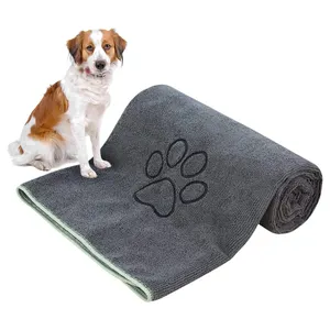 Factory Made Customize Pet Towel Soft Fabric Quick dry High Quality Animal Bath Dog Towels Customized Printing