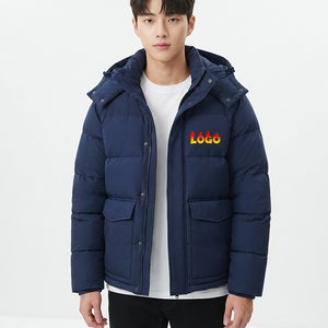 Custom High Quality Wadded Bubble Hooded Men Puffer <b>Jacket</b> Oversize Polyester Windbreaker Winter Warm <b>Duck</b> <b>Down</b> Coat - Product Image 1