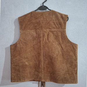 Colores brillantes Trabajo hecho a mano con hermoso bordado Western Cowboy American Men Chalecos de cuero negro genuino Chaleco para hombres - Product Image 5