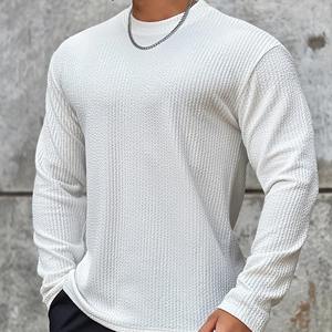 Autumn Casual Slim Stripes 100% Cotton Gym Fitness Bodybuilding <b>Tops</b> Men's <b>Long</b> <b>Sleeves</b> Fitness T-Shirt - Product Image 6