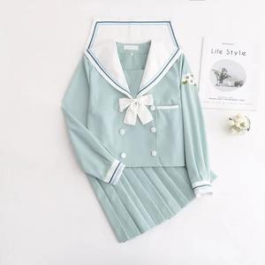 Costume japonais coréen en coton et soie JK, uniforme scolaire pour femme, costumes de marin, jupe plissée pour étudiantes - Product Image 5