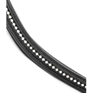 Banda Frontal para Caballo de Cuero Acolchado con Canal Vacío, Incrustaciones de una Sola Hilera de Cristales Diminutos, Cadena Brillante de Diamantes, Banda Frontal para Brida - Product Image 4