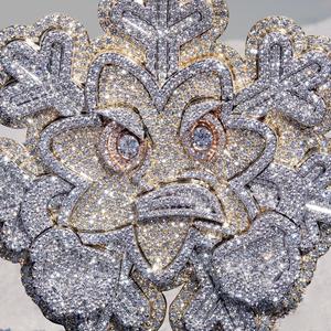 Personnalisé haute qualité femmes glacé Hip Hop nom pendentif VVS Moissanite diamant 925 argent et plaqué or meilleur prix - Product Image 2