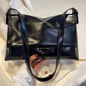 Sacs en cuir noir pour femmes, sacs à main, sacs fourre-tout grande capacité, nouveaux sacs sous le bras, sacs à bandoulière pour femmes, vente en gros - Product Image 2