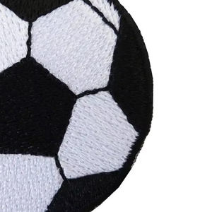 Patch brodé de couleur blanc et noir, style tissu sergé, patch thermocollant en PU pour vêtements, chapeaux, design privé, patch brodé - Product Image 5