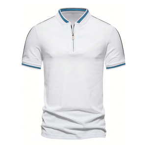 เสื้อโปโลแขนสั้นแบบลำลองสำหรับผู้ชายเสื้อยืดโปโลโพลีเอสเตอร์ผ้าฝ้ายระบายอากาศได้ดีคุณภาพสูงสำหรับสวมใส่ในฤดูร้อน - Product Image 6