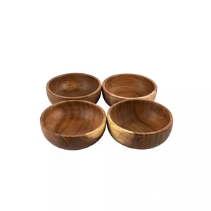 free High Quality Small Sesame Wood Bowls <b>Set</b> of for Appetizer Serving Options Customized Size <b>Wooden</b> Bowls by crescent crafts - Product Image 3