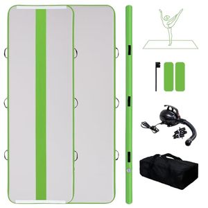 Tapis de gymnastique gonflable en EVA de 10 pieds, 4 pouces d'épaisseur, portable, pour exercices de gymnastique, tumbling, airtrack, gym à domicile, yoga, cheerleading - Product Image 1