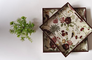 Plateau en bois artisanal ethnique imprimé Meena, style indien, plateau de service décoratif pour mariage, cuisine, salle à manger, décoration de la maison - Product Image 3