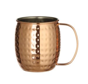 Metal Premium Quality Wholesale 550ml Hammered Moscow Mule Mug 100% Pure Copper with Handle for Serveware Drinkware - Product Image 3