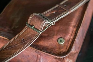 15 Inch Genuine Handmade Mens Distressed Full Grain Messenger Leather Cross Body <b>Briefcase</b> <b>Bag</b> - Product Image 3