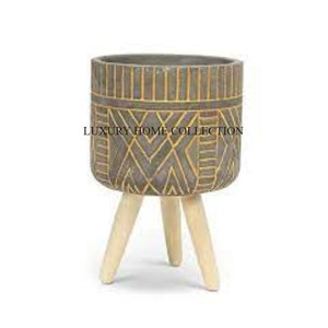 Stackable Wooden & Rattan Material Planter with Detachable Compartments for an Efficient and Space-<b>saving</b> Gardening Solution - Product Image 2