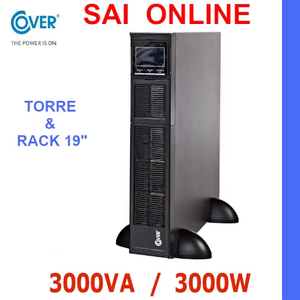 ยูพีเอสออนไลน์แบบทาวเวอร์ 3000VA 3000W ขนาด 19 นิ้ว สำหรับคอมพิวเตอร์และเครือข่าย - Product Image 1