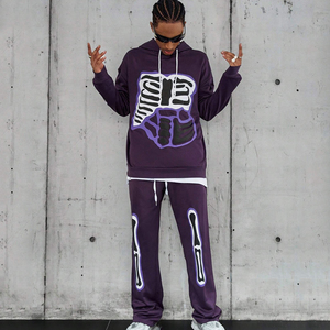 2025 bon fournisseur Durable Flexible produit vêtements d'extérieur Street Rush à capuche avec pantalon respirant confortable hommes survêtements - Product Image 1