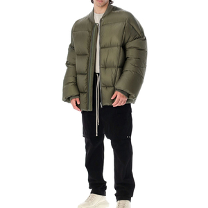 Chaqueta acolchada de trabajo de plumón personalizada para hombre, chaqueta de invierno impermeable brillante de diseño superior para exteriores con cuello levantado, posición frontal del logotipo - Product Image 5