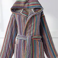 Peignoir unisexe en coton turc tissé à la main avec pompons, de luxe, pour hôtel, toute l'année, vêtement de nuit et de détente, été, fourni par ODM, Turquie