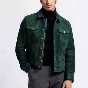 Venta al por mayor de chaqueta de cuero genuino de moda con estilo para los hombres de alta calidad cómodo Casual Street Wear chaquetas de invierno de los hombres - Product Image 1