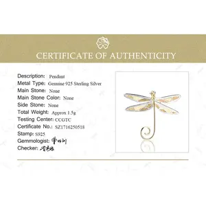 Colgante de Libélula Chapado en Oro, Bonito Amuleto de Aleación de Zinc para Hacer Joyas, Regalo Unisex de Alta Calidad Sin Cadena - Product Image 4