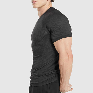 Camiseta de entrenamiento de gimnasio de manga corta de compresión superior para corredores atléticos de calidad superior para hombres - Product Image 4