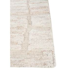 Tapis en laine noué à la main à motif géométrique Entropy Warm Cream 2x3 pieds pour la décoration intérieure - Skwl-677 - Product Image 4