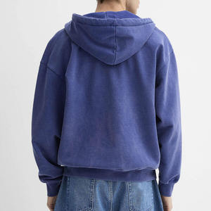 Sudadera con capucha de invierno de lana de algodón 100% pesado personalizada, ajuste Regular, manga larga, diseño bordado, transpirable, secado rápido para hombres - Product Image 2