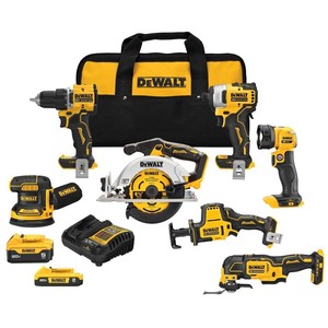 Venta al por Mayor, Nuevo Kit Combinado de Herramientas Eléctricas Inalámbricas DEWALT 20V MAX, 10 Herramientas - Amarillo - Product Image 1