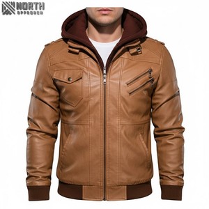 Veste zippée pour hommes de haute qualité avec logo imprimé personnalisé Veste haut de gamme en tissu de cuir polaire brodé avec décoration brodée - Product Image 6