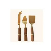 Couteaux à fromage et spatules en acier inoxydable, style rustique, avec manche antique à extrémité en spirale, pour buffet, écologiques et compatibles lave-vaisselle