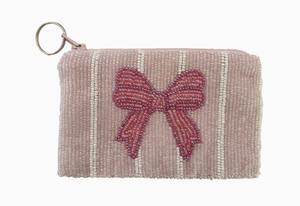 Porte-monnaie en perles fait main, pochette zippée colorée avec thème estival, crème glacée, flamant rose, vélo, coquillage, oursons en gélatine - Product Image 4