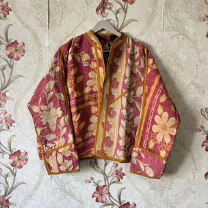 Wholesale Lot Indian Vintage Short <b>Kantha</b> <b>Jacket</b> Handmade Cotton Quilted <b>Jacket</b> Womens Wear Winter Coat - Product Image 1