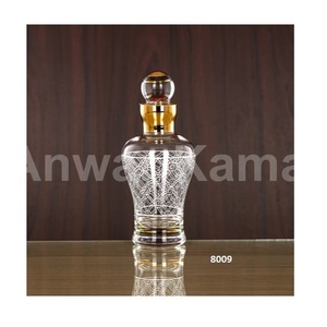 Botella de perfume de vidrio transparente con diseño de hoja de la mejor calidad y superventas con tapa para niñas y mujeres - Product Image 4